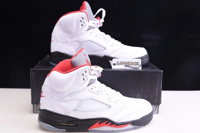Cheap TB Air DA1911-102 Jordan Red Tongue (2020) Retro Fire 5 Silver 0825